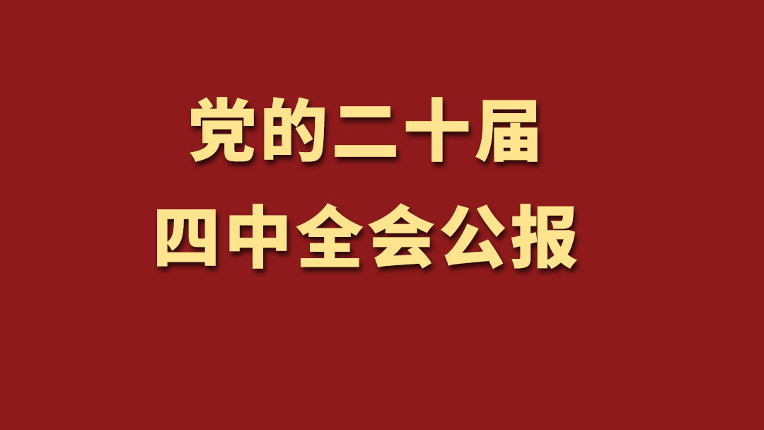 中國共產黨第二十屆中央委員會第四次全體會議公報