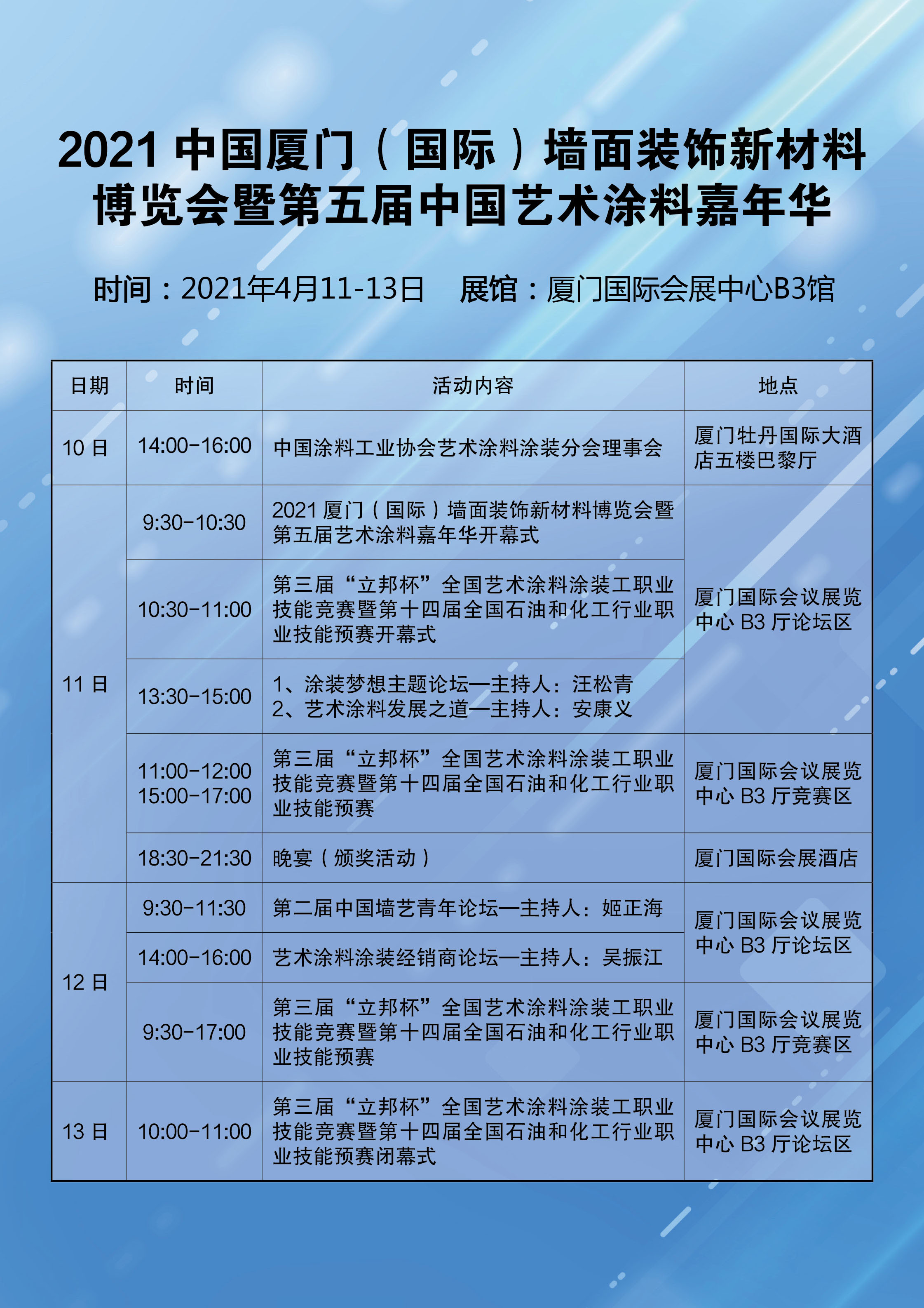 2021中國(guó)廈門(mén)（國(guó)際）墻面裝飾新材料博覽會(huì)暨第五屆中國(guó)藝術(shù)涂料嘉年華